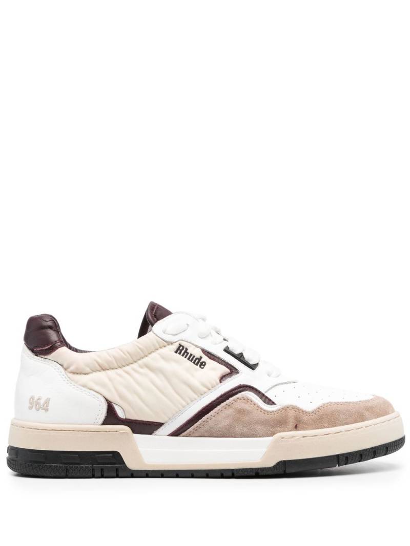 RHUDE lace-up logo-patch sneakers - White von RHUDE