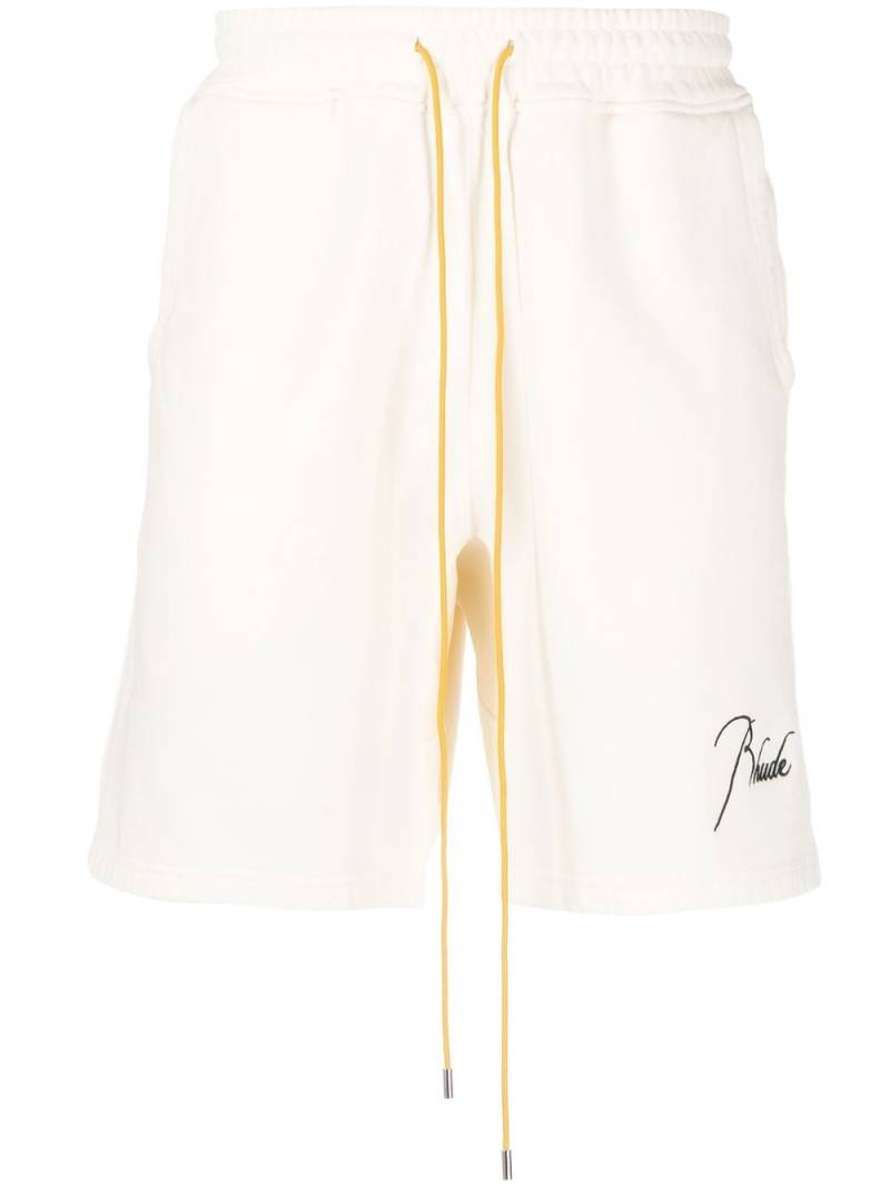 RHUDE logo-embroidered track shorts - White von RHUDE