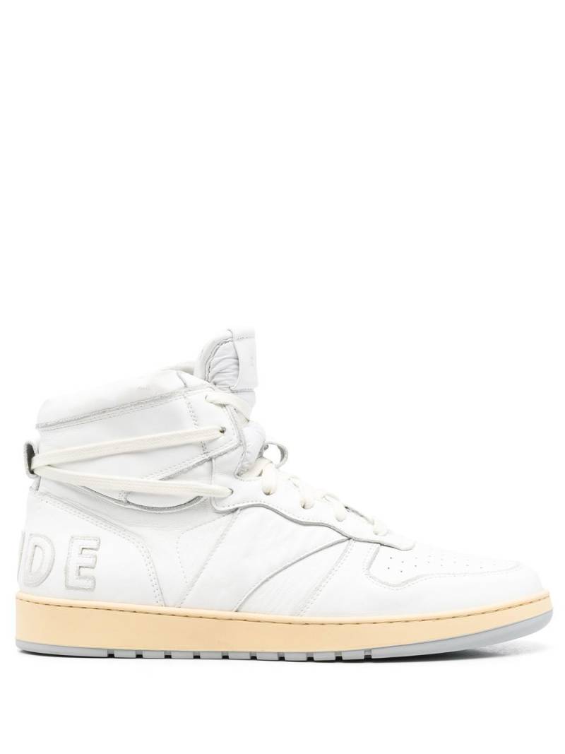 RHUDE logo patch hi-top sneakers - White von RHUDE