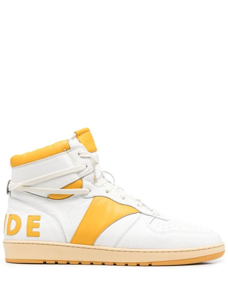 RHUDE logo patch high-top sneakers - Yellow von RHUDE