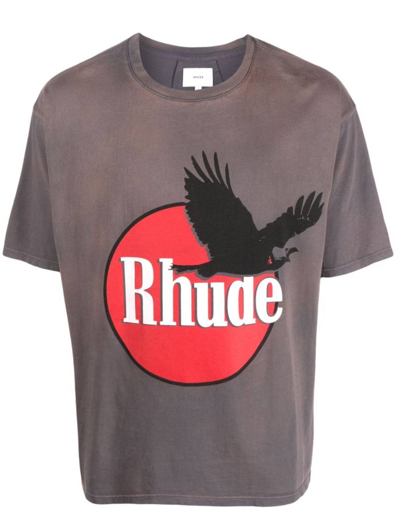 RHUDE logo-print cotton T-shirt - Grey von RHUDE