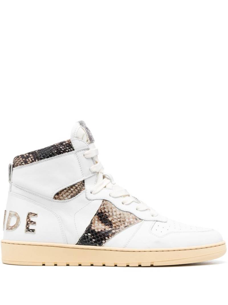 RHUDE panelled high-top sneakers - White von RHUDE