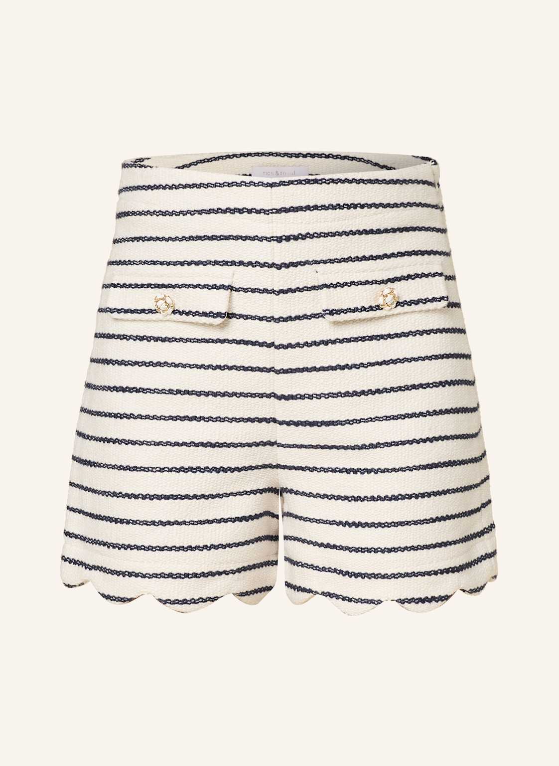 Rich & Royal Bouclé-Shorts weiss Rich & Royal Bouclé-Shorts weiss von Rich & Royal