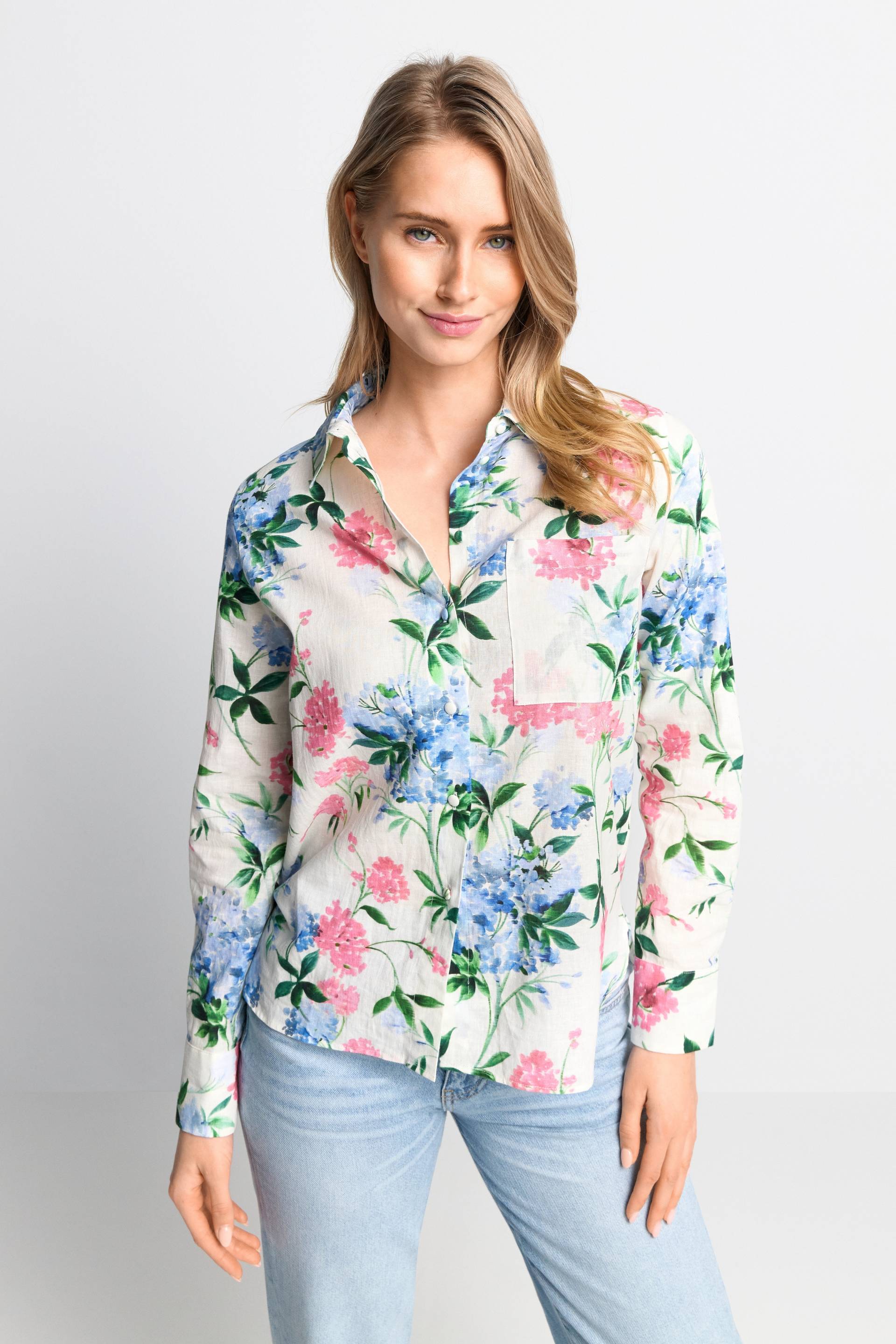 Rich & Royal Druckbluse, im sommerlichen Leinen-Mix Rich & Royal Druckbluse, im sommerlichen Leinen-Mix von Rich & Royal