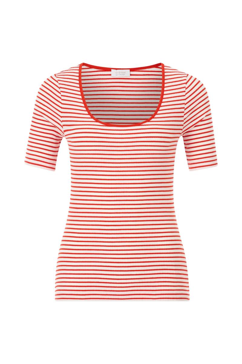 RICHROYAL Kurzarmshirt, Mit tiefem Rundhalsausschnitt von RICHROYAL
