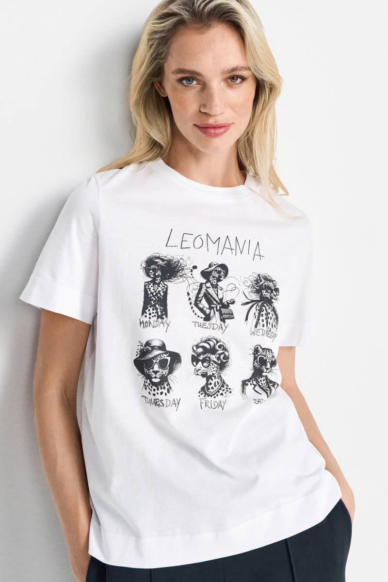 Rich & Royal Kurzarmshirt, Print "Leomania" von Rich & Royal