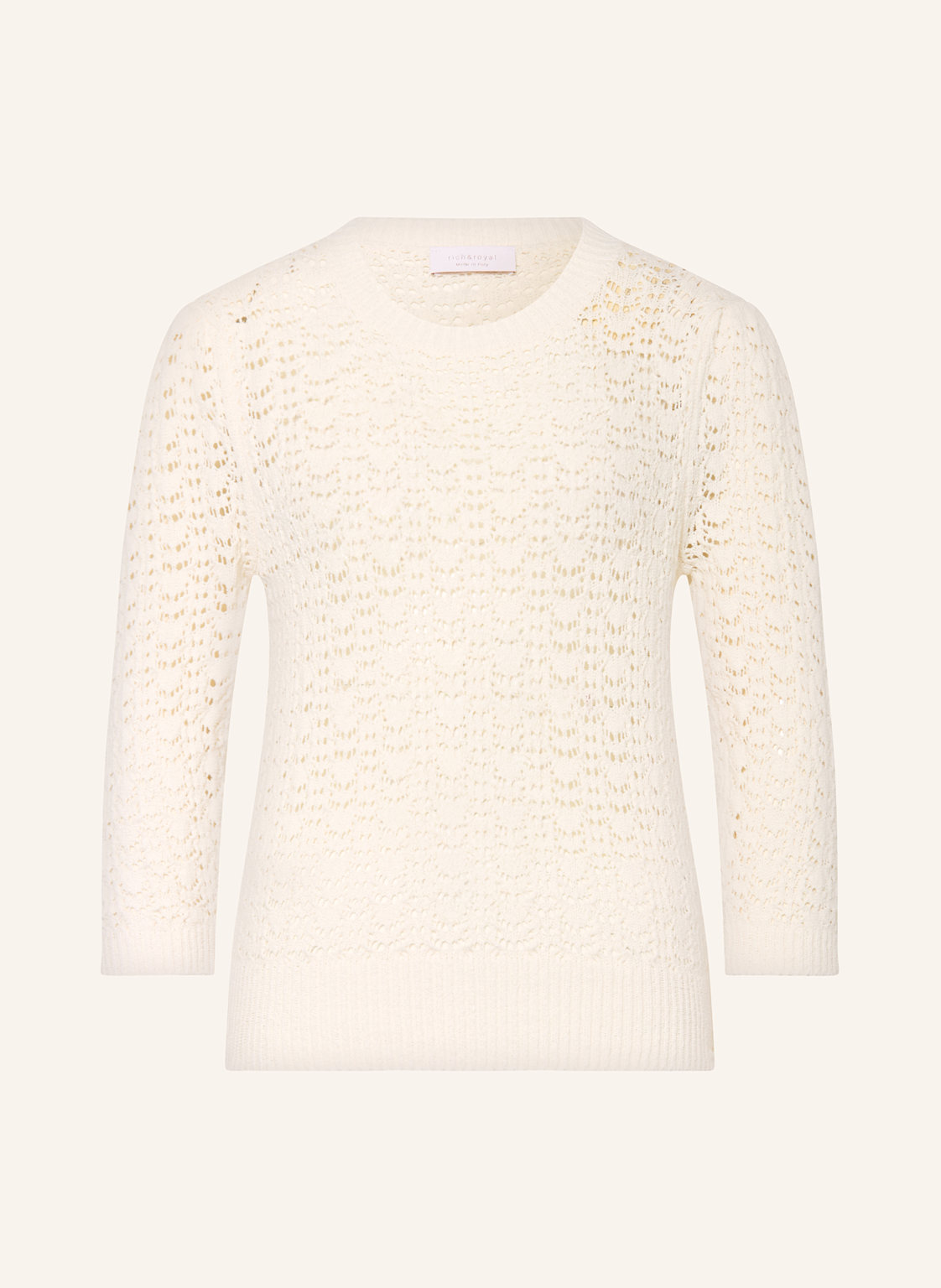 Rich & Royal Pullover Mit 3/4-Arm weiss Rich & Royal Pullover Mit 3/4-Arm weiss von Rich & Royal