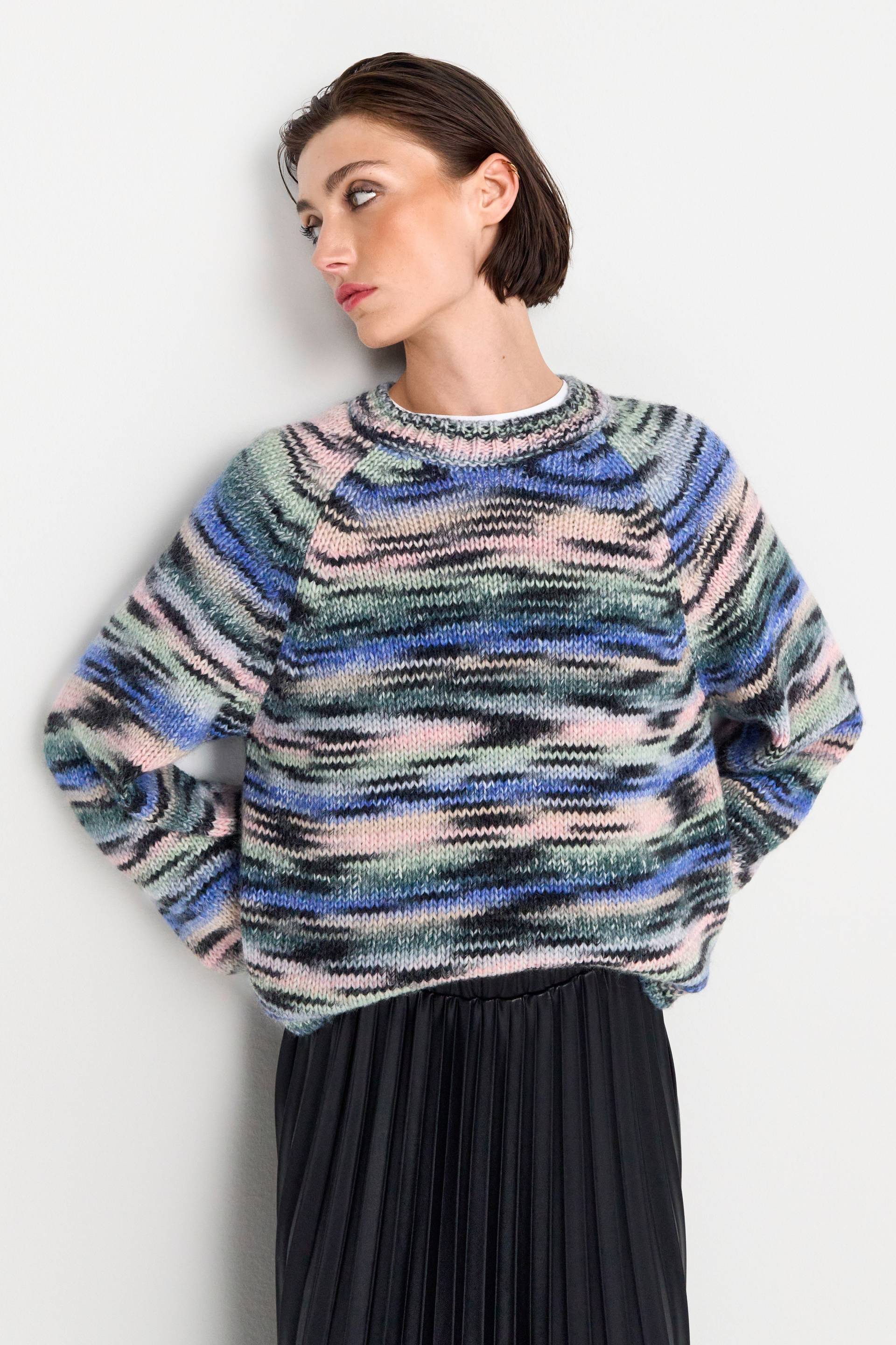 Rich & Royal Rundhalspullover, space dye Rich & Royal Rundhalspullover, space dye von Rich & Royal