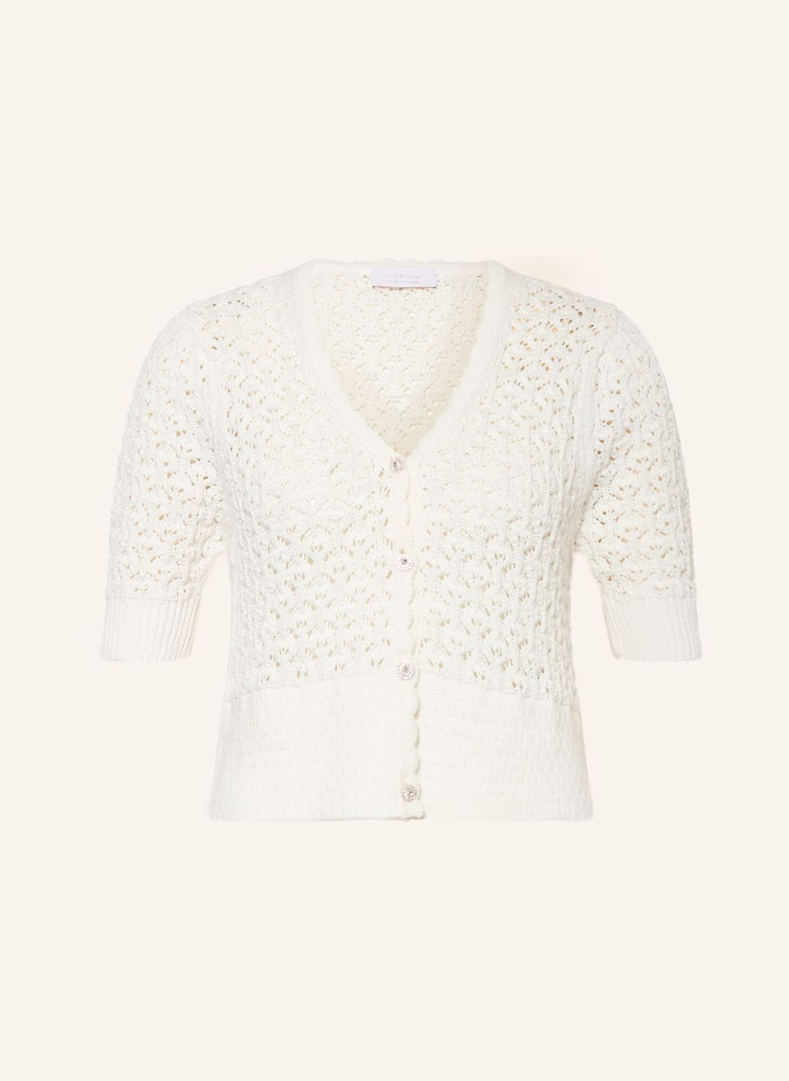 Rich & Royal Strickjacke weiss Rich & Royal Strickjacke weiss von Rich & Royal