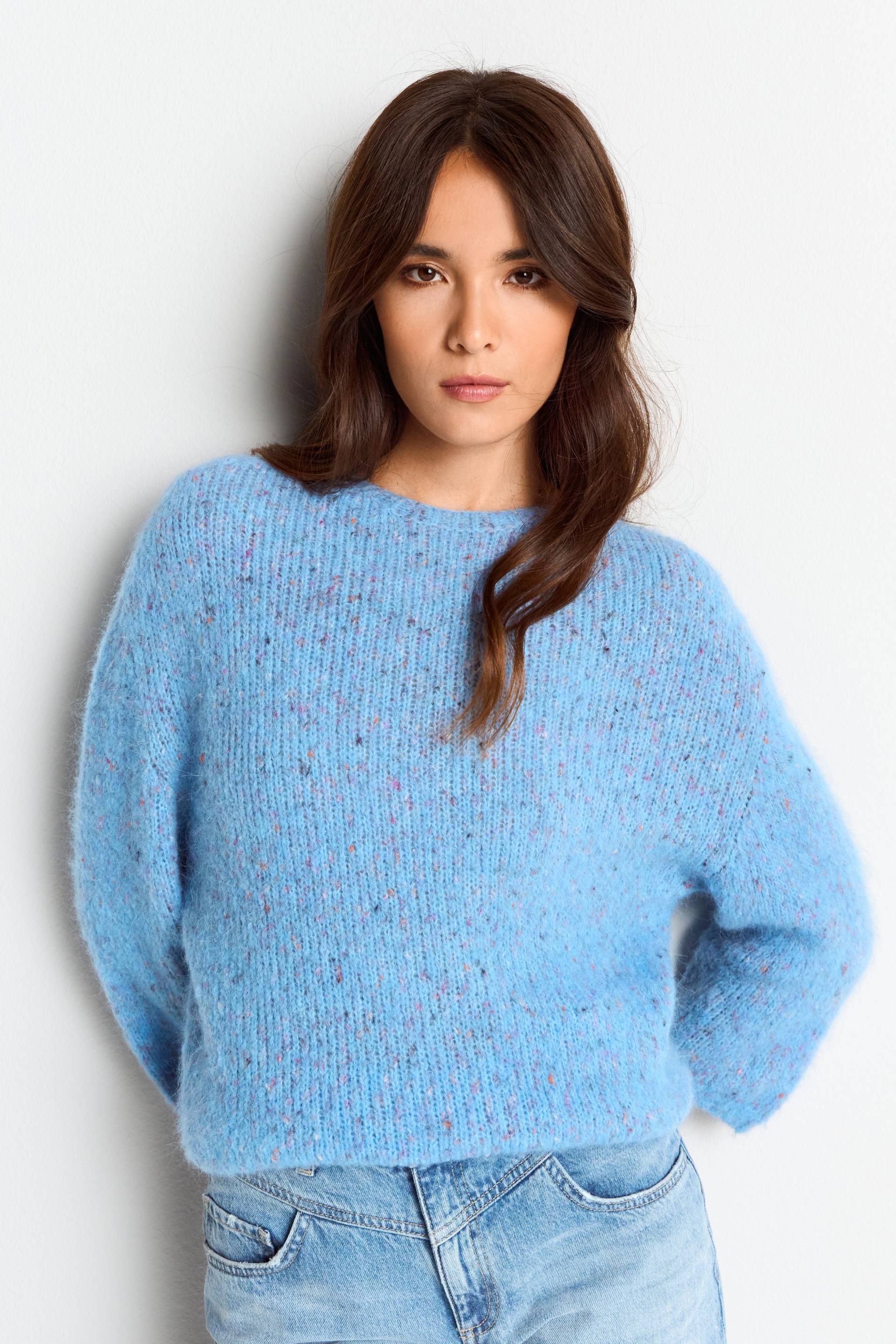 Rich & Royal Strickpullover »Seamless crew neck«, meliertes Garn, überschnittene Schulter von Rich & Royal