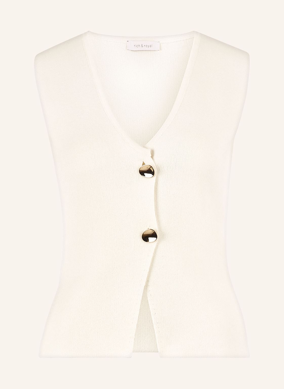 Rich & Royal Strickweste weiss Rich & Royal Strickweste weiss von Rich & Royal