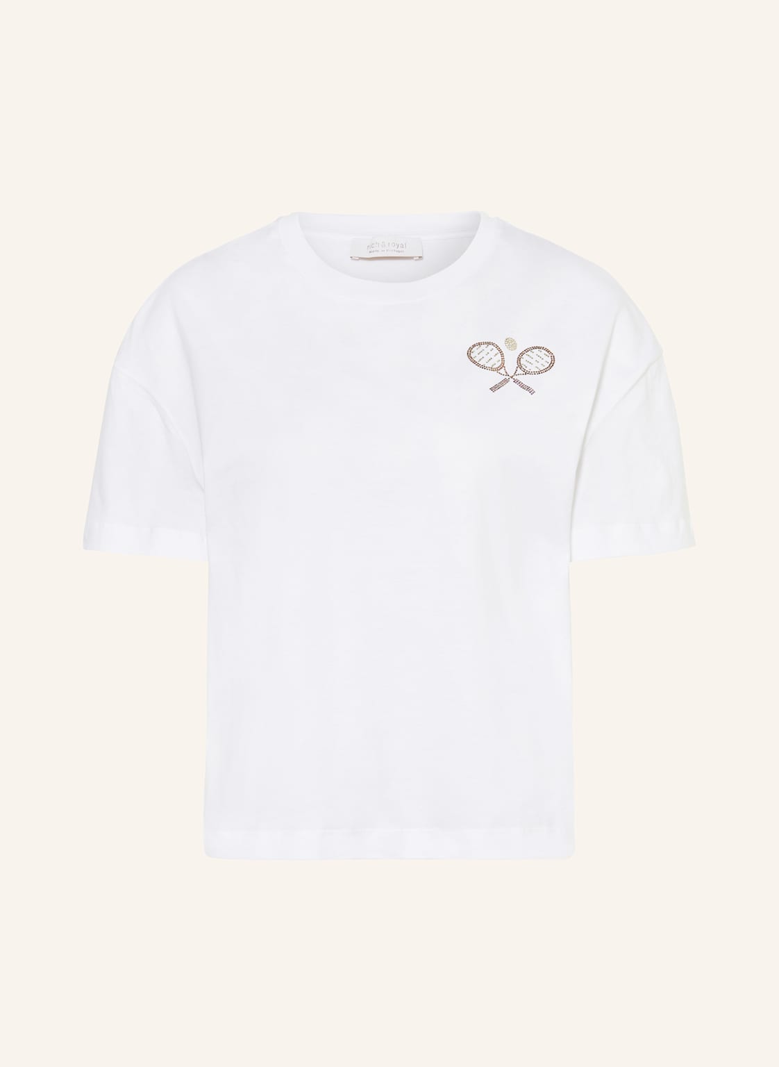 Rich & Royal T-Shirt Mit Schmucksteinen weiss Rich & Royal T-Shirt Mit Schmucksteinen weiss von Rich & Royal