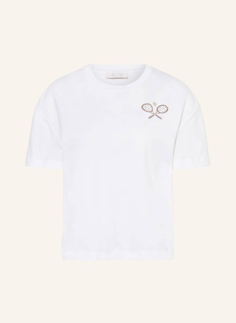 Rich & Royal T-Shirt Mit Schmucksteinen weiss von Rich & Royal