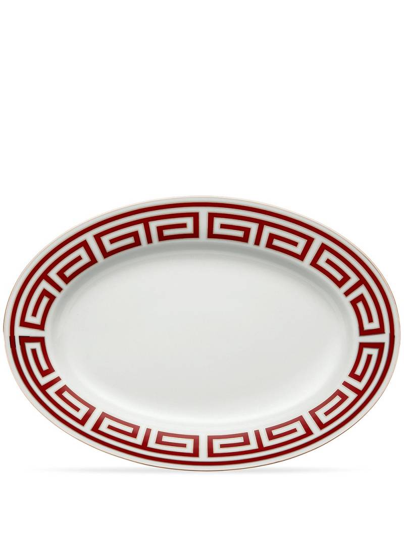 GINORI 1735 Labirinto oval serving platter (40cm) - Red von GINORI 1735