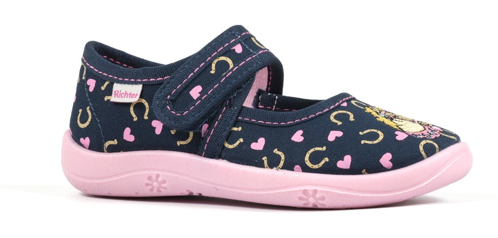 Richter Hausschuh, Klettschuh, Kindergarten Schuh mit süssem Print Richter Hausschuh, Klettschuh, Kindergarten Schuh mit süssem Print von Richter