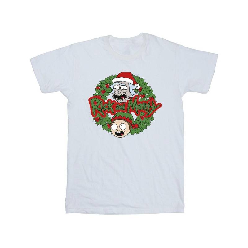 Christmas Wreath Tshirt Herren Weiss L von Rick And Morty