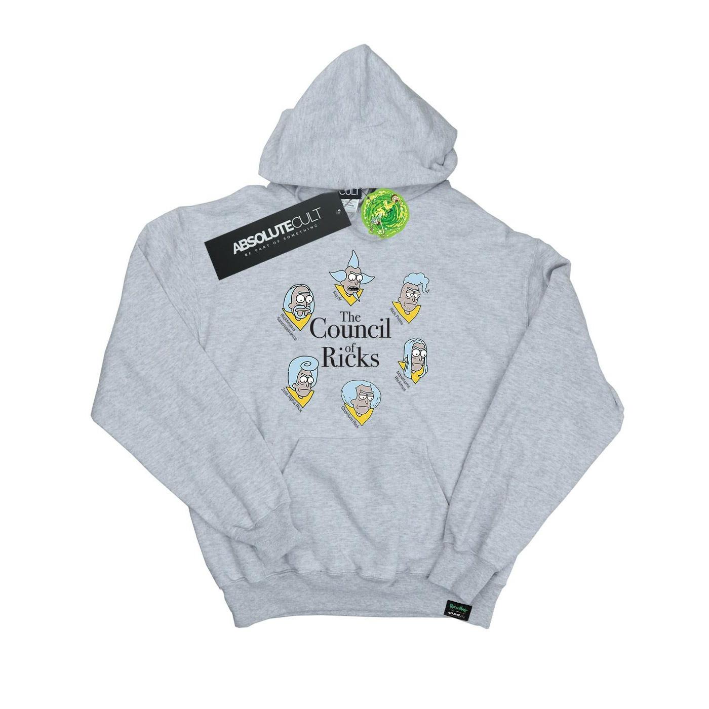 Council Of Ricks Kapuzenpullover Damen Grau M von Rick And Morty