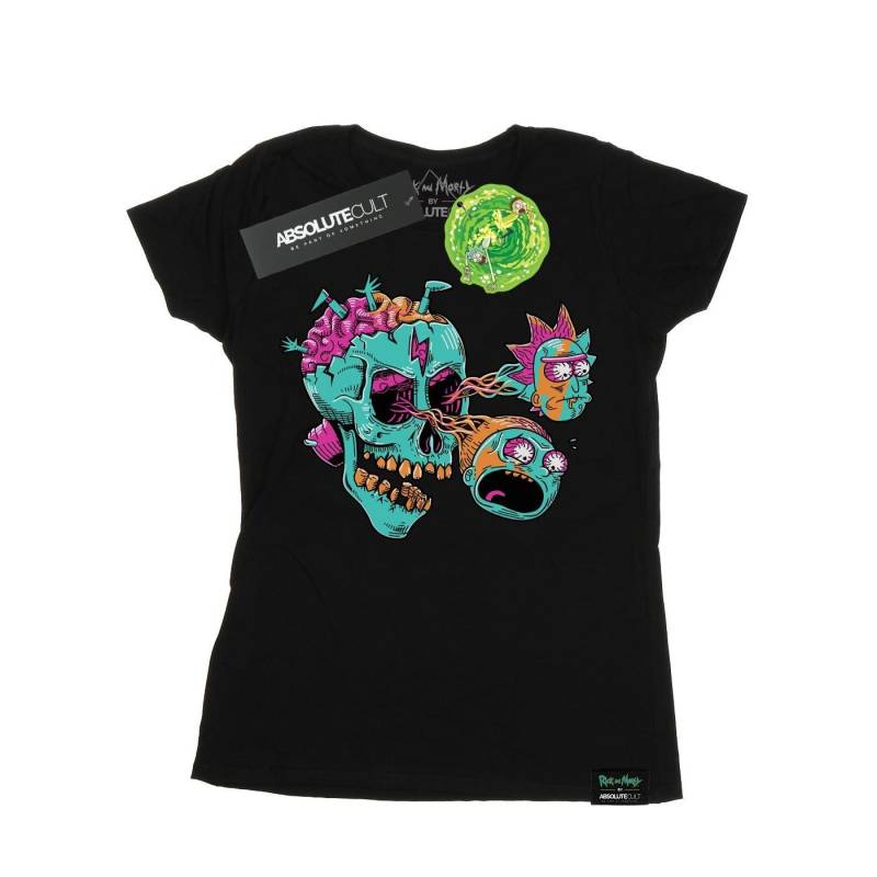 Eyeball Skull Tshirt Damen Schwarz L von Rick And Morty