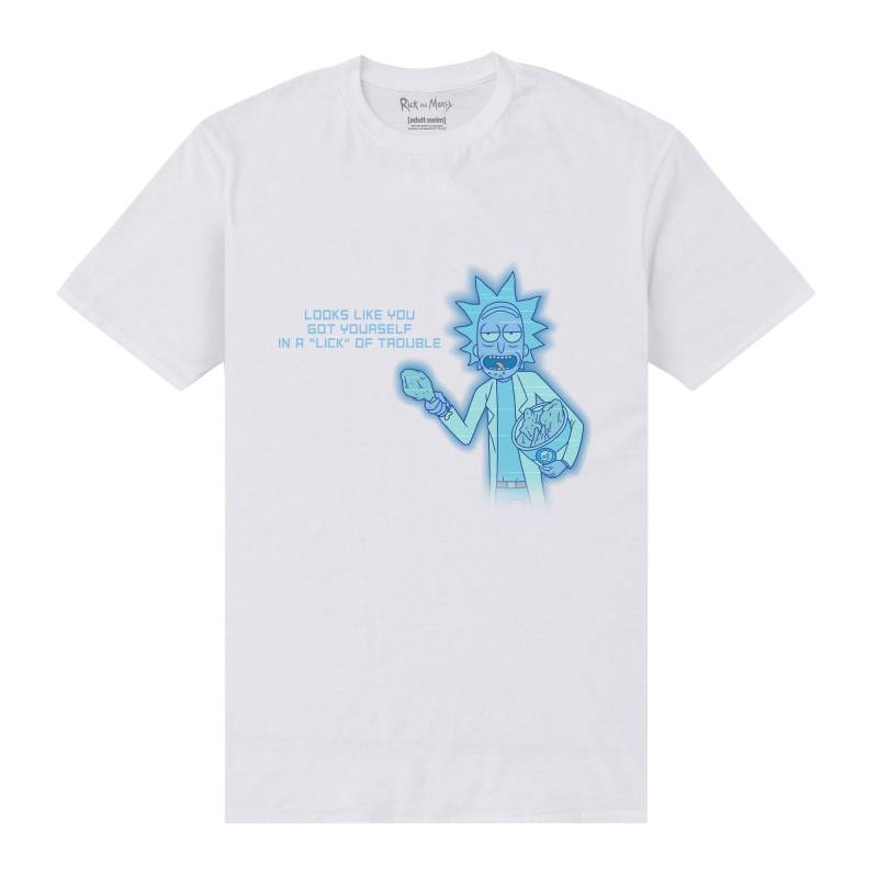 Lick Tshirt Herren Weiss 3XL von Rick And Morty