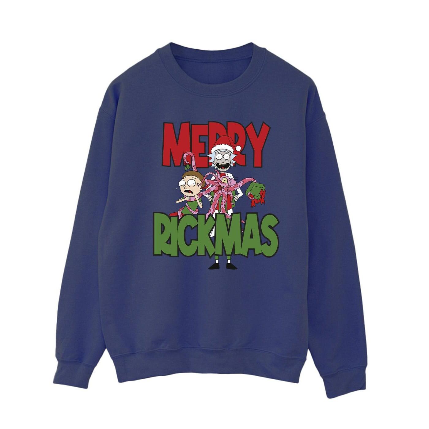 Merry Rickmas Sweatshirt Damen Marine M von Rick And Morty