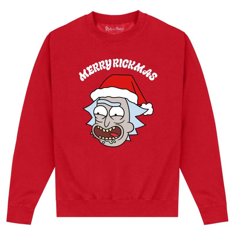 Merry Rickmas Sweatshirt Damen Rot Bunt XL von Rick And Morty