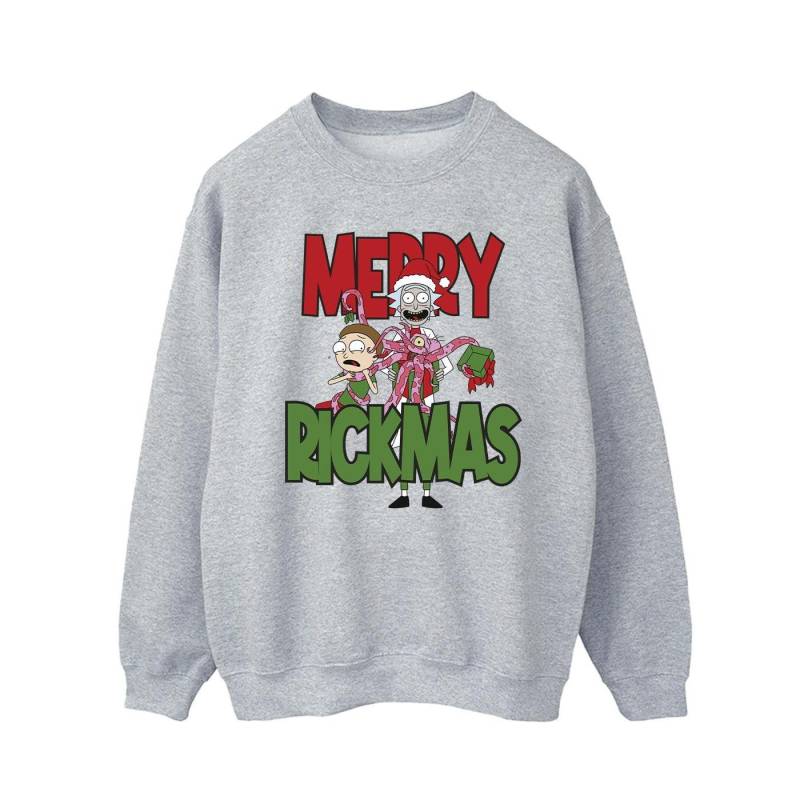 Rick And Morty - Merry Rickmas Sweatshirt, für Herren, Grau, Größe 4XL von Rick And Morty