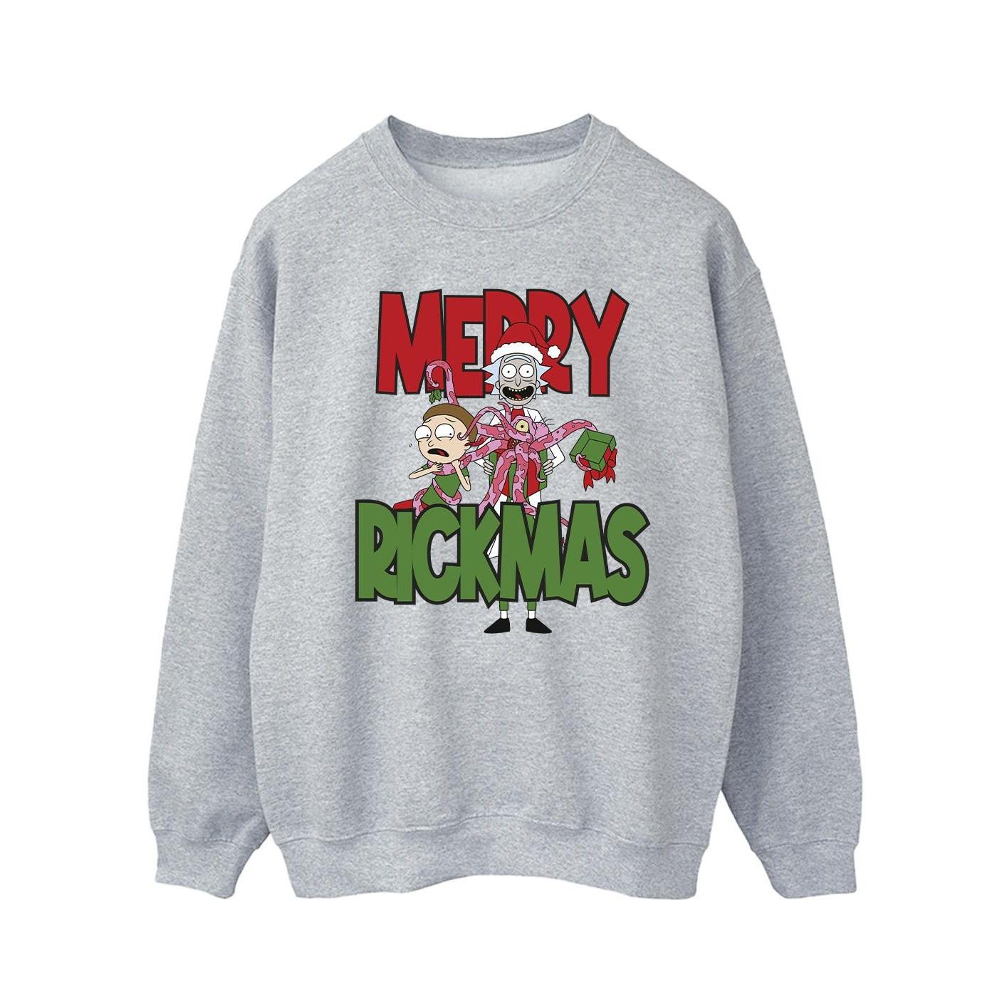 Merry Rickmas Sweatshirt Herren Grau M von Rick And Morty