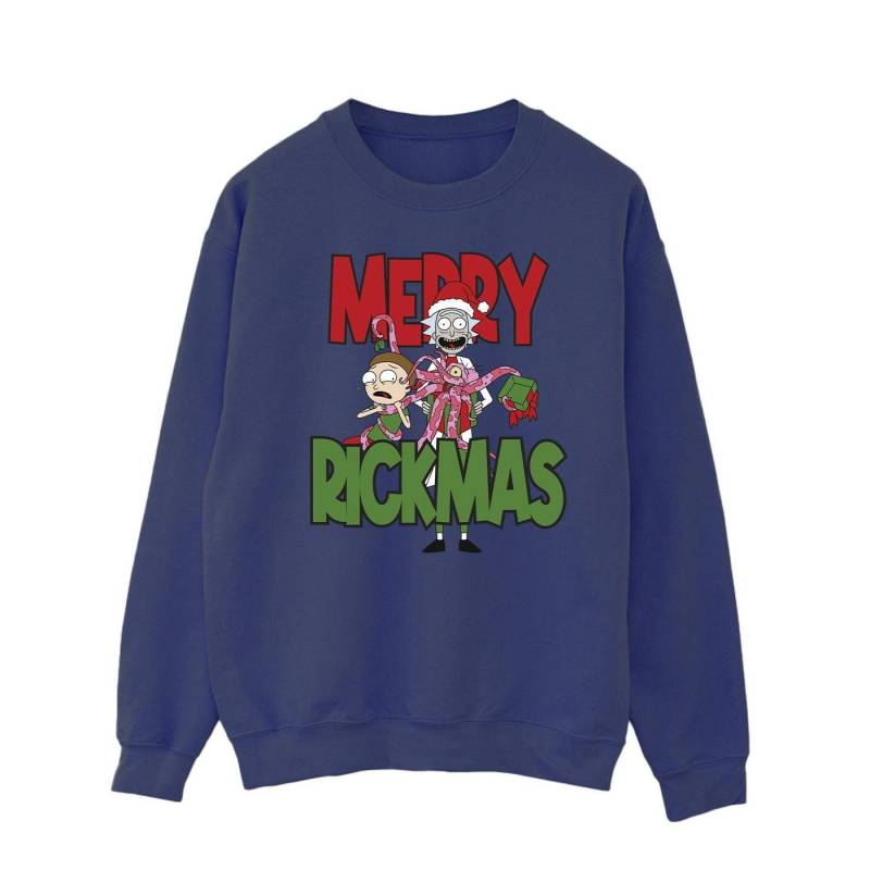 Merry Rickmas Sweatshirt Herren Marine 3XL von Rick And Morty