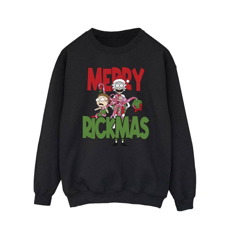 Merry Rickmas Sweatshirt Herren Schwarz 3XL von Rick And Morty