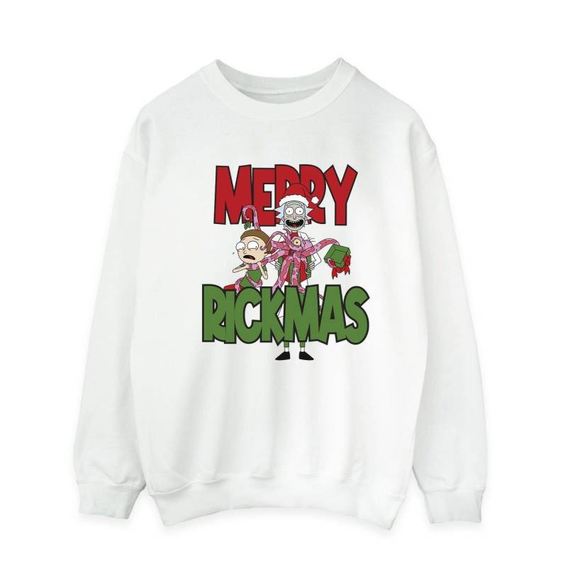 Merry Rickmas Sweatshirt Herren Weiss XL von Rick And Morty