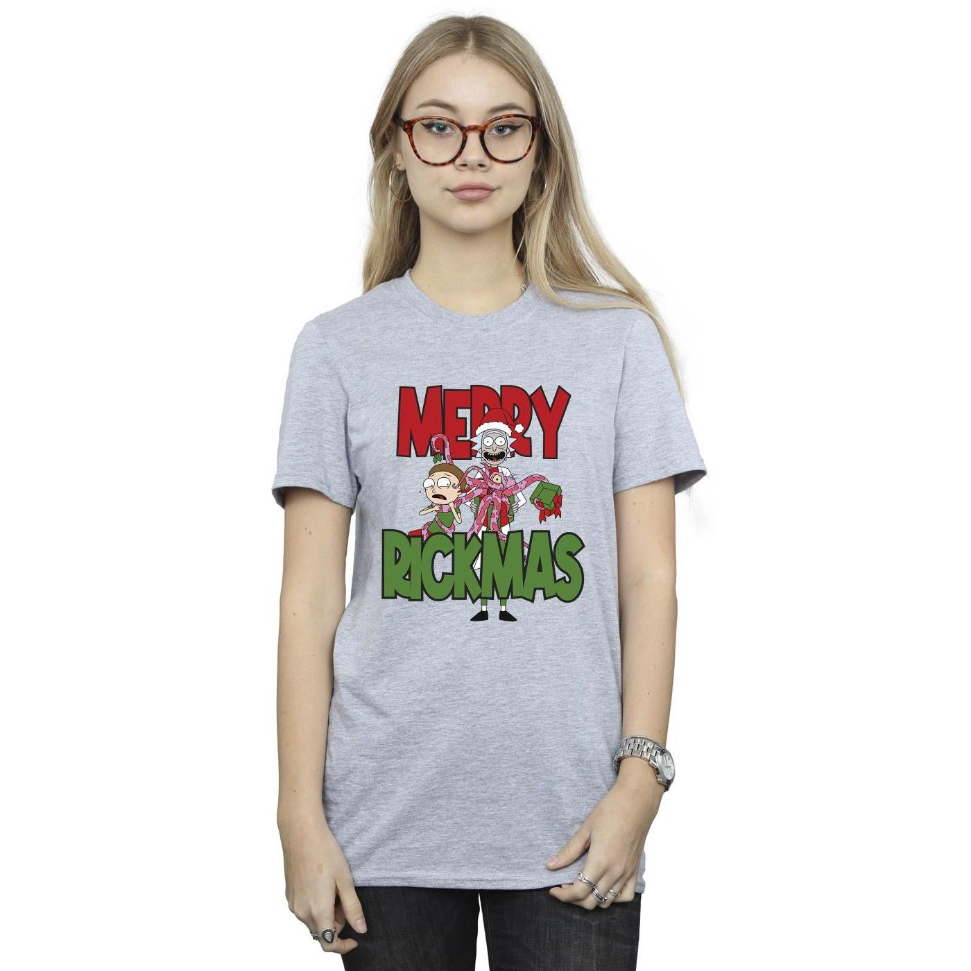 Merry Rickmas Tshirt Damen Grau 3XL von Rick And Morty
