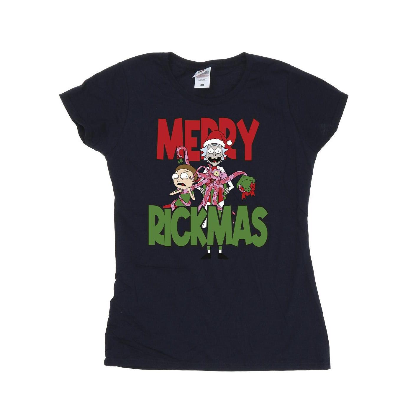 Merry Rickmas Tshirt Damen Marine L von Rick And Morty