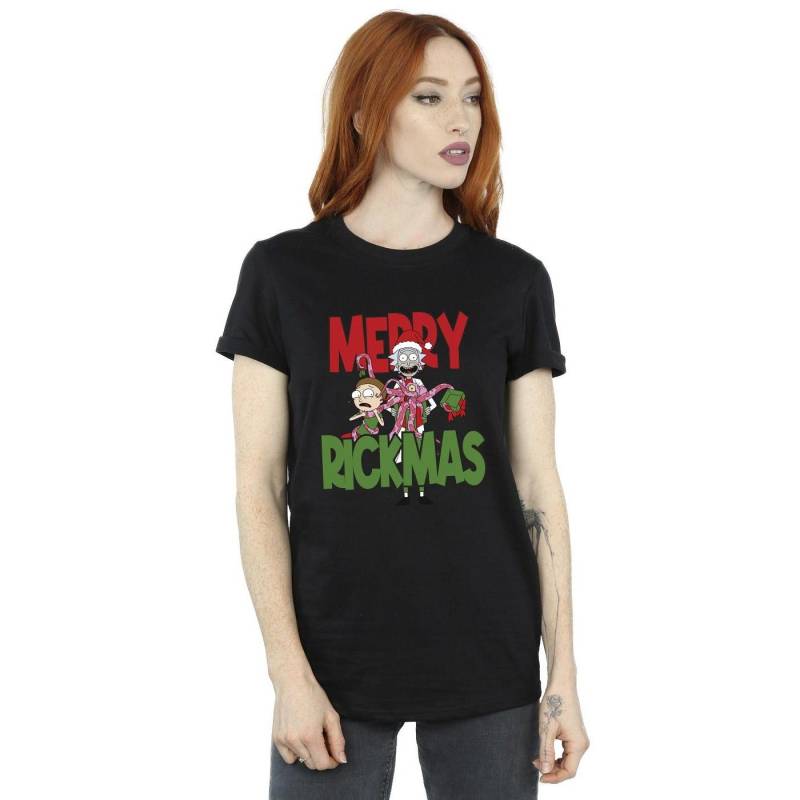 Merry Rickmas Tshirt Damen Schwarz 3XL von Rick And Morty