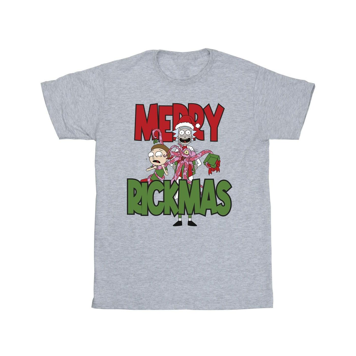 Merry Rickmas Tshirt Herren Grau 4XL von Rick And Morty