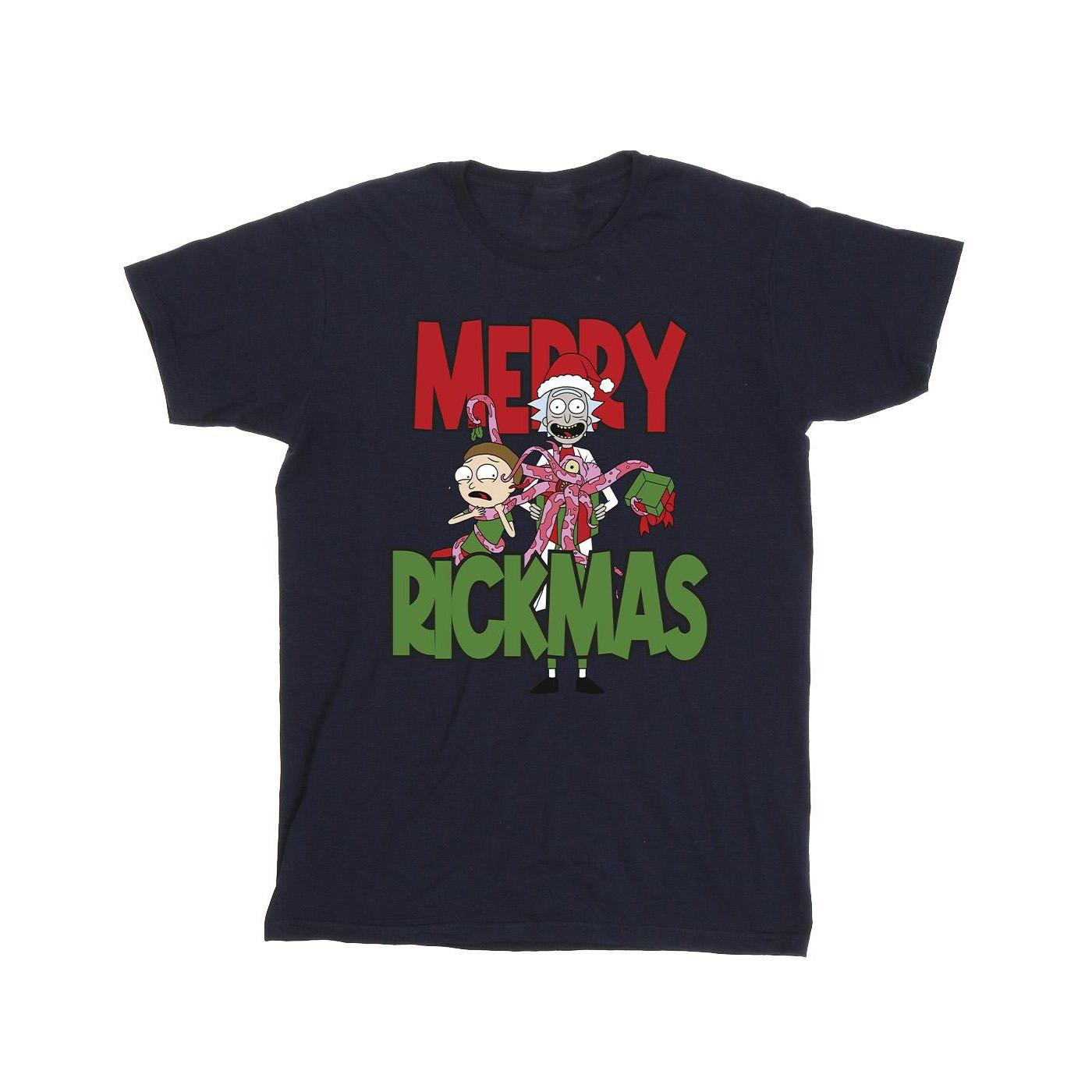 Merry Rickmas Tshirt Herren Marine 4XL von Rick And Morty