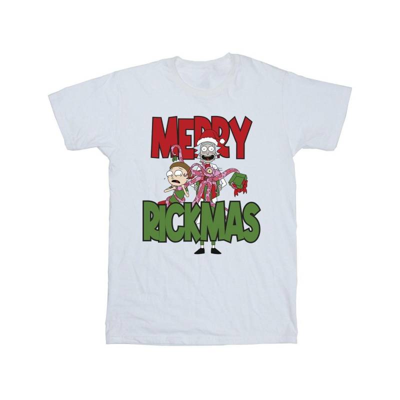 Merry Rickmas Tshirt Herren Weiss 3XL von Rick And Morty