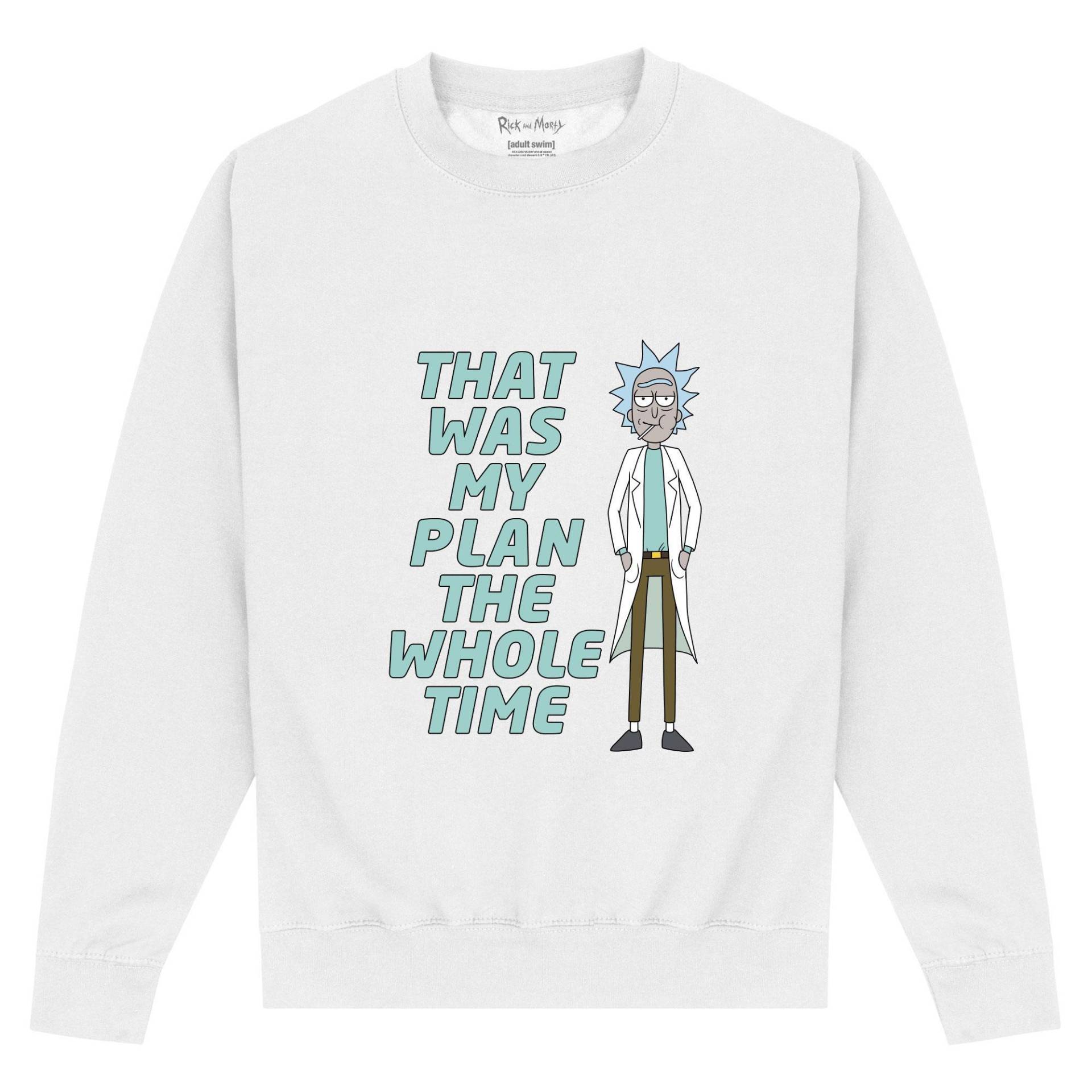 Rick And Morty - My Plan Sweatshirt, für Damen, Weiss, Größe M von Rick And Morty