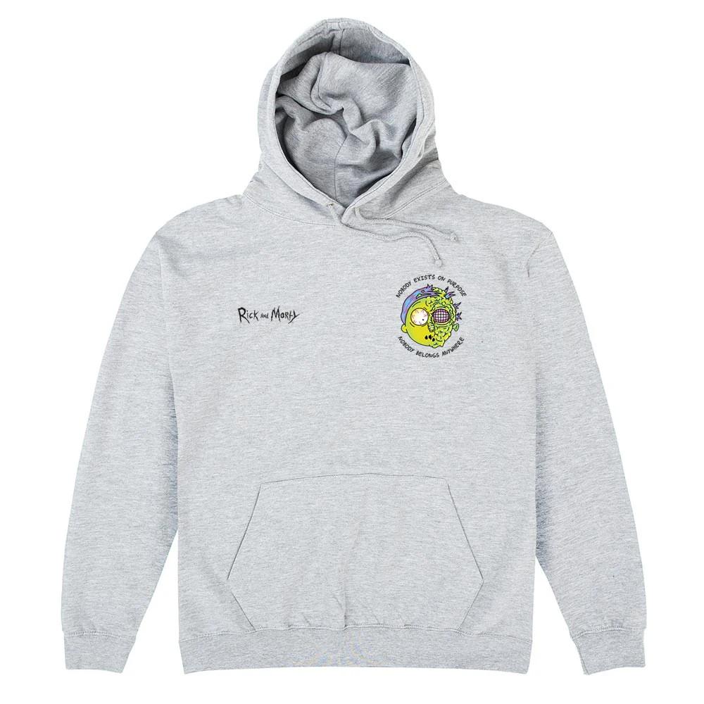 Nobody Exists Kapuzenpullover Herren Grau M von Rick And Morty