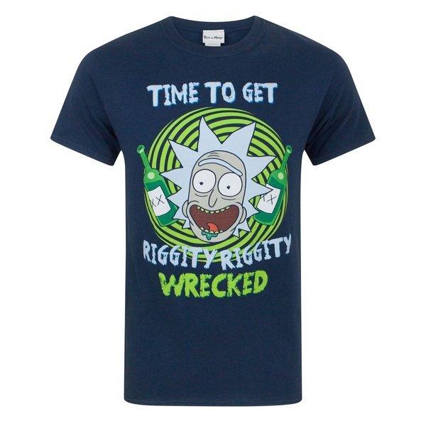 Riggity Riggity Wrecked Tshirt Herren Blau S von Rick And Morty