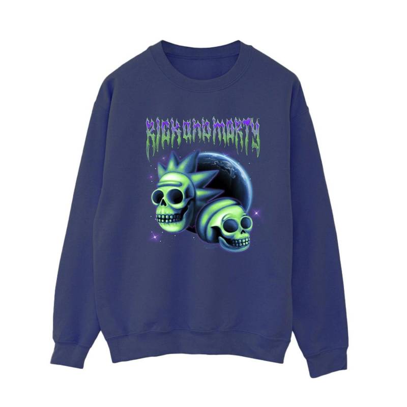 Space Skull Sweatshirt Damen Marine XL von Rick And Morty