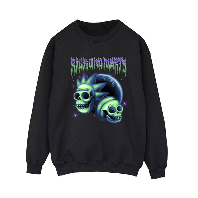 Space Skull Sweatshirt Damen Schwarz XL von Rick And Morty