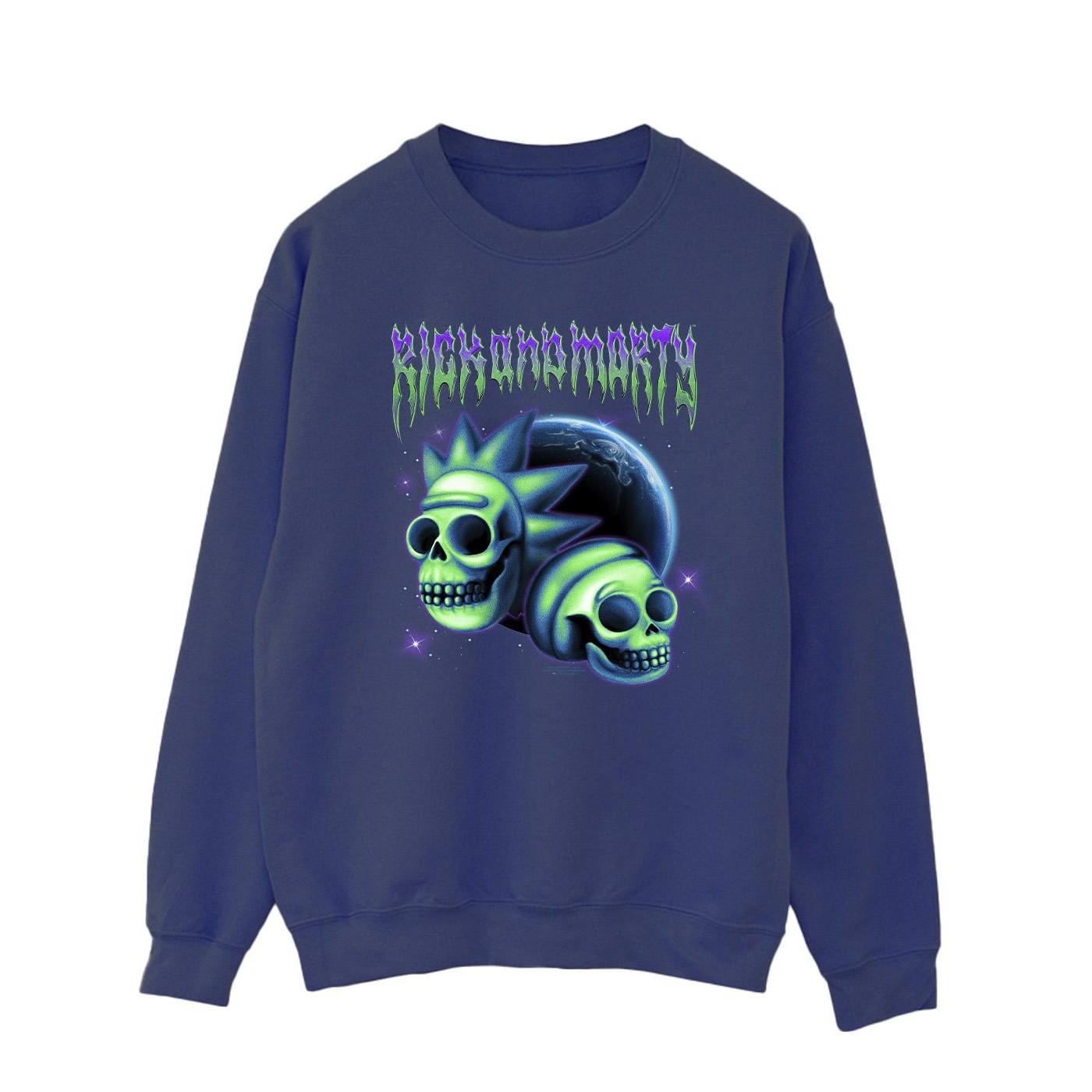 Space Skull Sweatshirt Herren Marine 4XL von Rick And Morty