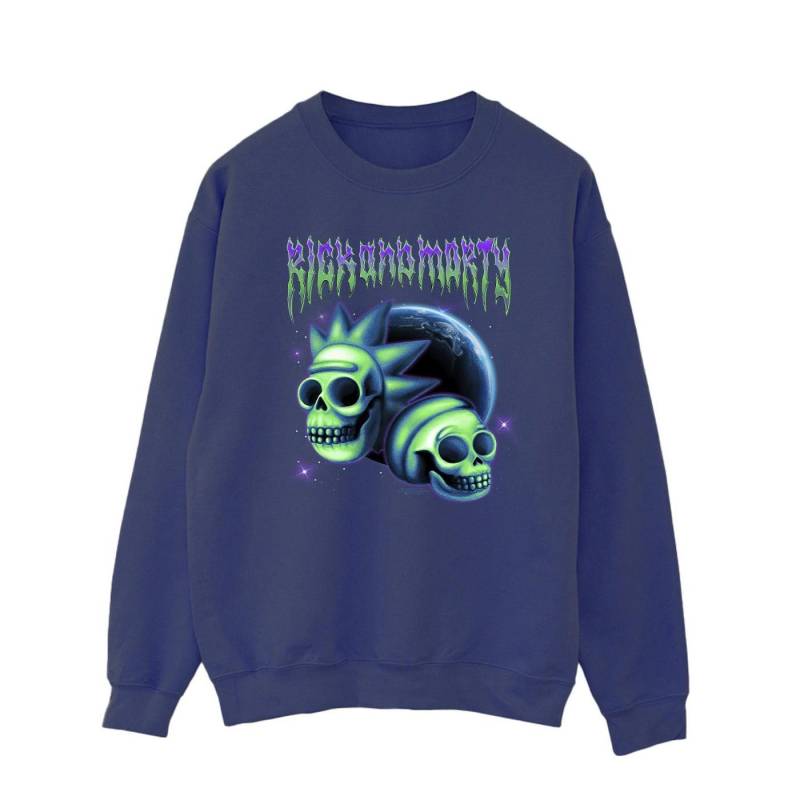 Space Skull Sweatshirt Herren Marine M von Rick And Morty