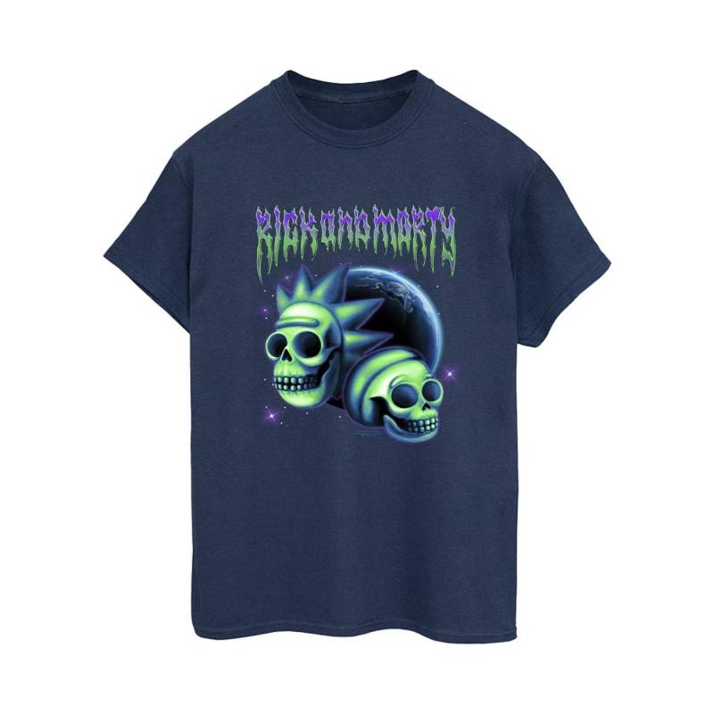 Space Skull Tshirt Damen Marine 3XL von Rick And Morty