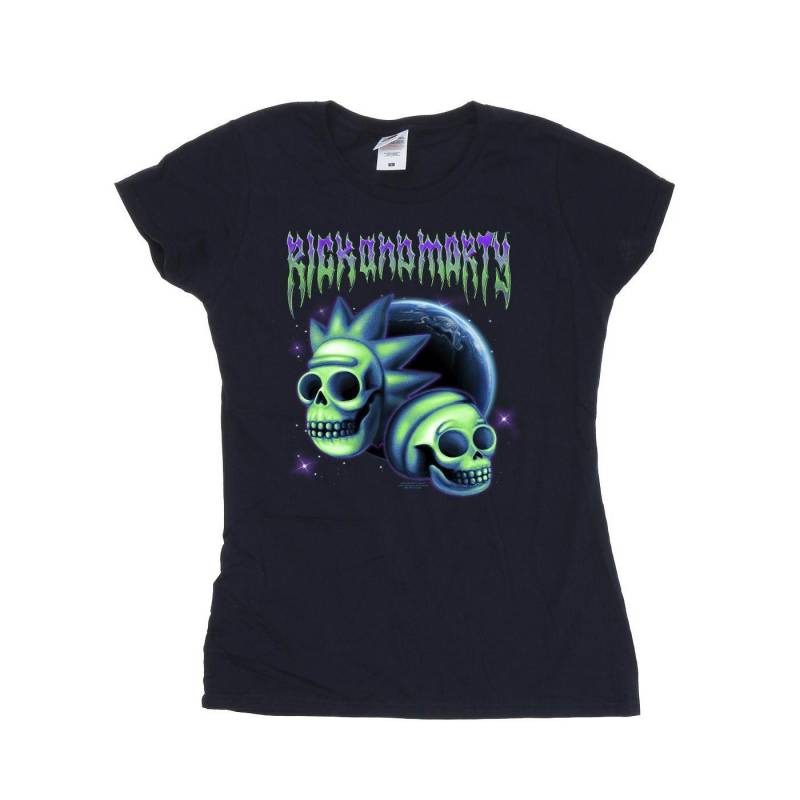 Space Skull Tshirt Damen Marine L von Rick And Morty