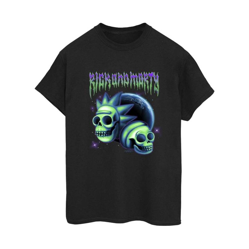 Space Skull Tshirt Damen Schwarz 3XL von Rick And Morty