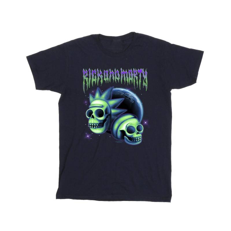 Space Skull Tshirt Herren Marine 3XL von Rick And Morty