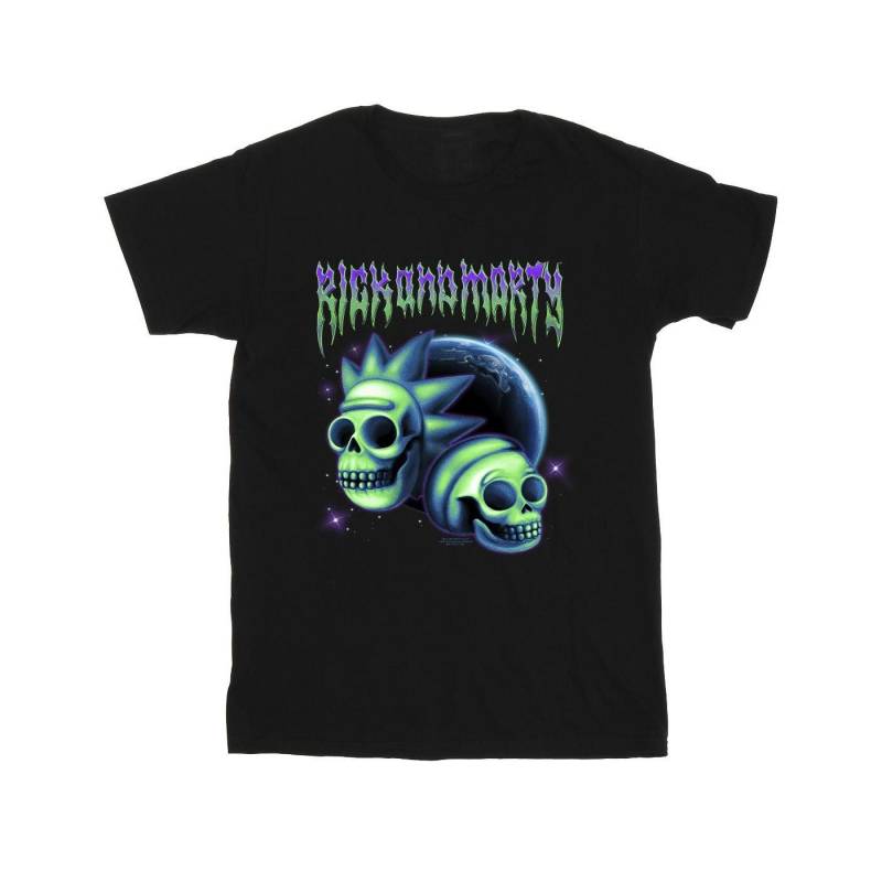 Space Skull Tshirt Herren Schwarz 3XL von Rick And Morty