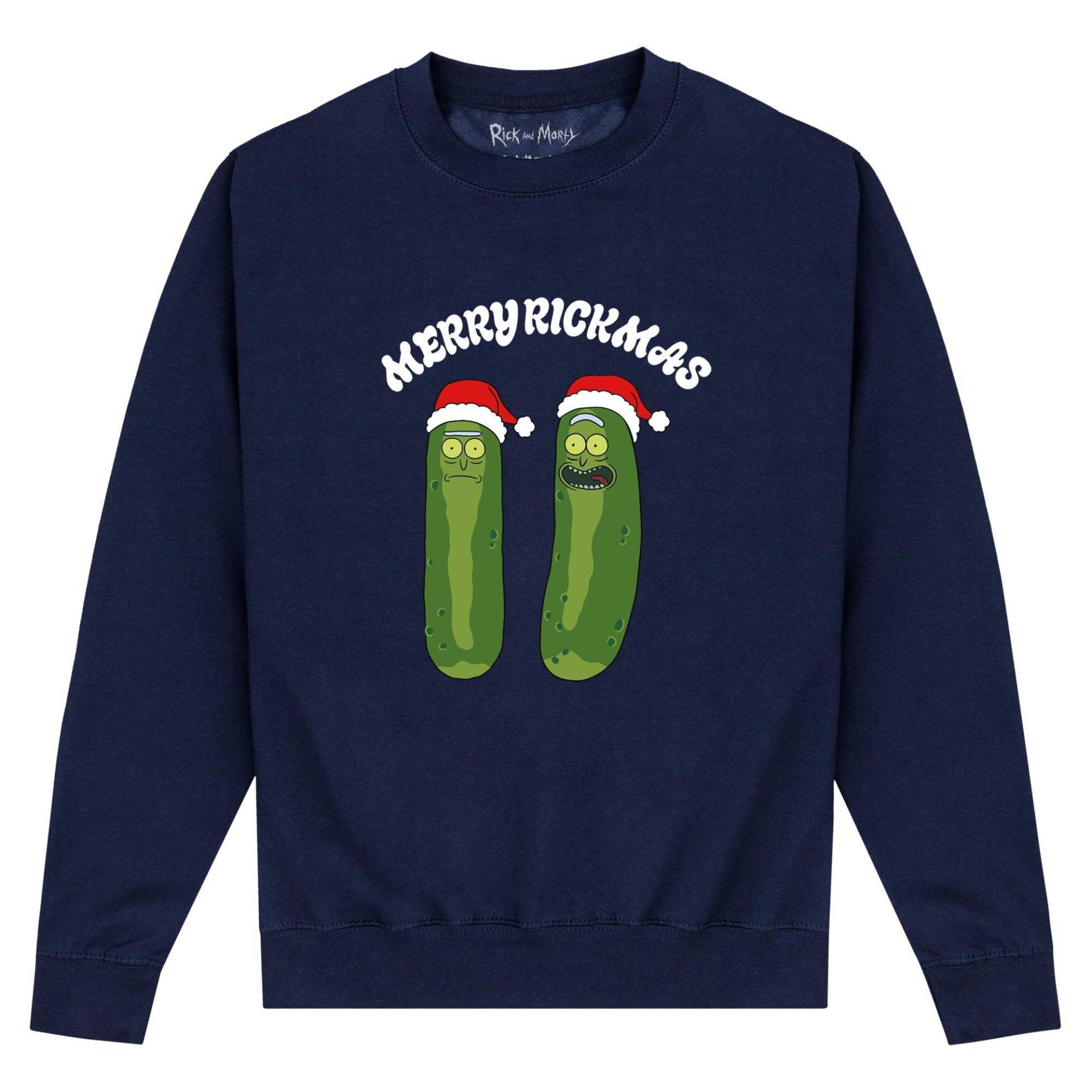 Rick And Morty - Sweatshirt weihnachtliches Design, für Herren, Marine, Größe M von Rick And Morty