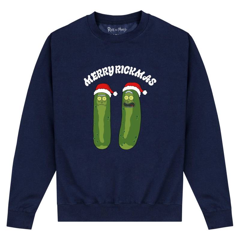 Sweatshirt Weihnachtliches Design Herren Marine S von Rick And Morty